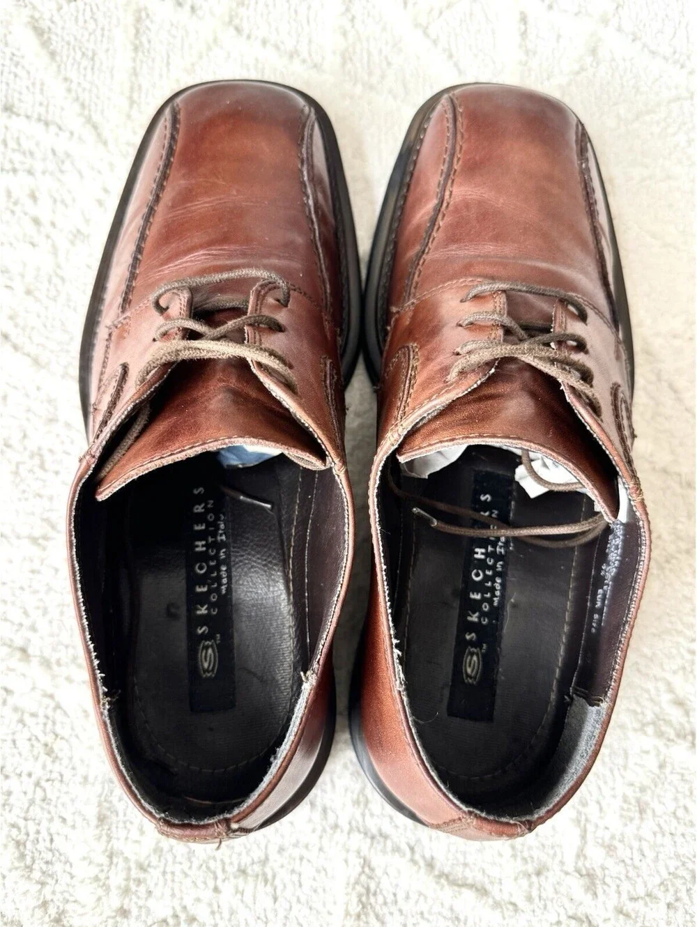 Skechers Collection Maestro Mozart 1167 Men’s 9.5 Brown Leather Dress Shoes